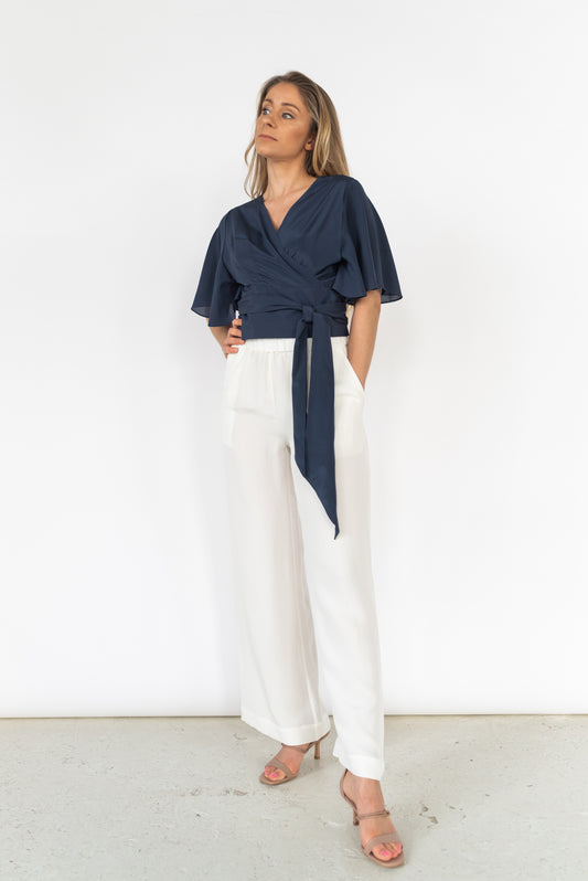 SIENNA SILK WRAP SHIRT