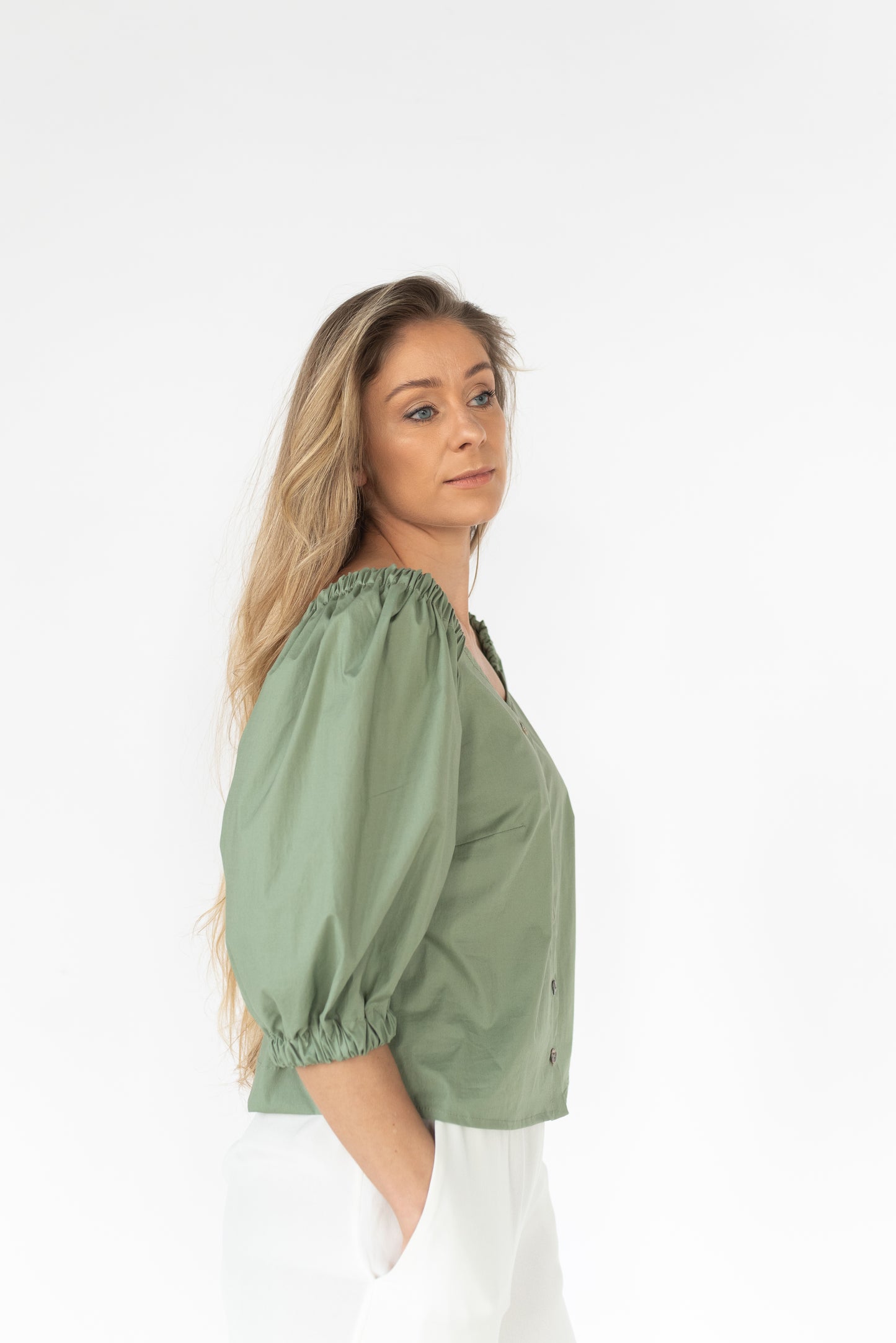 OLIVE COTTON SHIRT