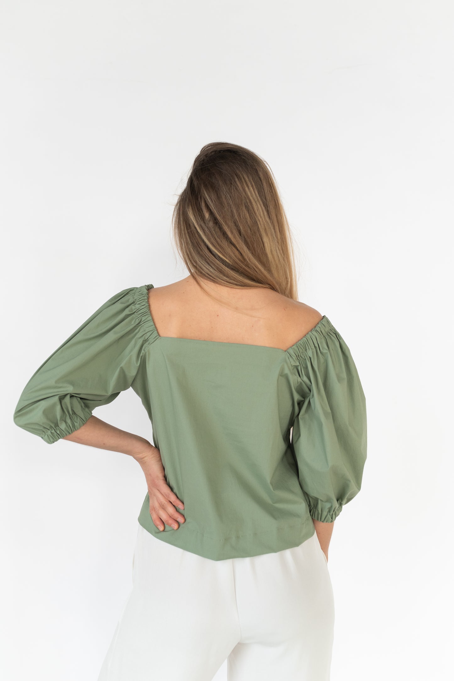 OLIVE COTTON SHIRT