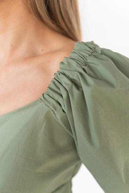 OLIVE COTTON SHIRT