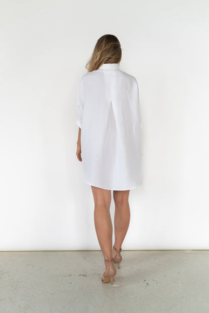 TATUM LINEN SHIRT DRESS