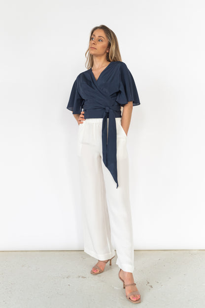 SIENNA SILK WRAP SHIRT