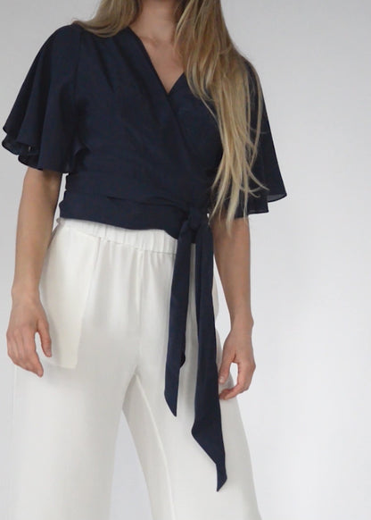 SIENNA SILK WRAP SHIRT